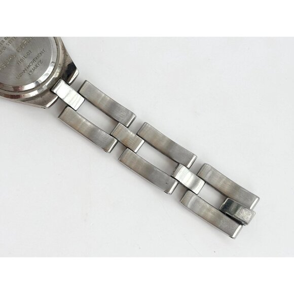 Casual Corner Silver Toned 2101-L02 Chainlink Vintage Wristwatch - 25mm - WORKS! - Picture 9 of 11